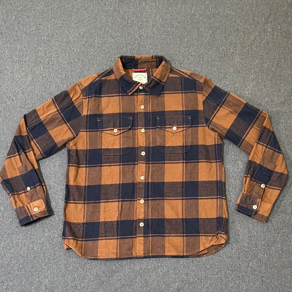 Iron & Resin Men’s Rio Flannel Shirt Brown Plaid L
